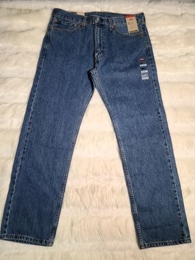 Levi's 505 Regular Blue Jeans Men 36x32 NEW